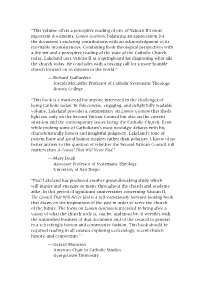 “This Volume Offers a Perceptive Reading of One of Vatican II's Most