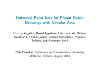 Universal Point Sets for Planar Graph Drawings with Circular Arcs