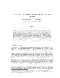 A Framework for Dynamic Hedging Under Convex Risk Measures