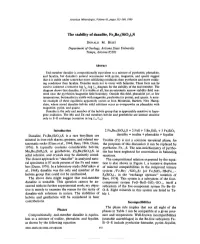 Abstract Introduction Danalite, Fe4be3(Si04)3S, Is a Rare