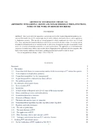 Arithmetic Deformation Theory Via Arithmetic Fundamental Groups and Nonarchimedean Theta-Functions, Notes on the Work of Shinichi Mochizuki