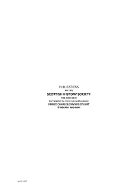 Itinerary of Prince Charles Edward Stuart from His