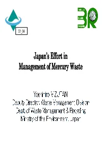 Japan''s Effort in Management of Mercury Waste