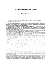 Rationale (Second Part)
