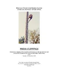 SCSL Press Clippings