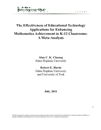 Technology and Math