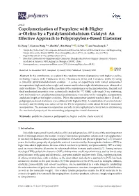 Copolymerization of Propylene with Higher Α-Olefins by A