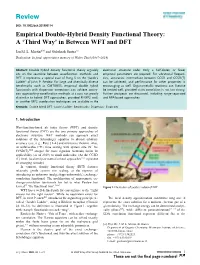 Empirical Double‐Hybrid Density Functional Theory