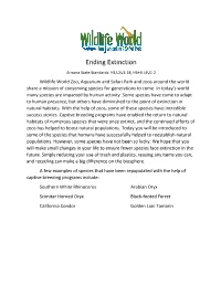 Ending Extinction