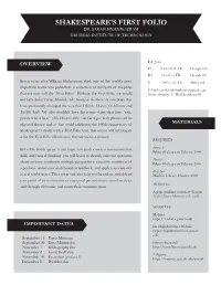 Shakespeare's First Folio