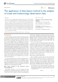 The Application of Data Fusion Method in the Analysis of Ocean and Meteorology Observation Data