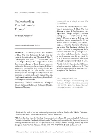 Understanding Von Balthasar's Trilogy*