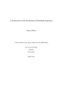 A Justification of the Evolutionary Debunking Argument