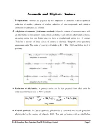 Aromatic and Aliphatic Amines