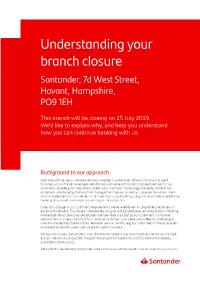 Havant Branch Closure
