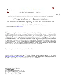 Iot Energy Monitoring of a Refrigeration Installation
