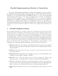 Parallel Implementation Details of Openatom 1 Parallel Implementation