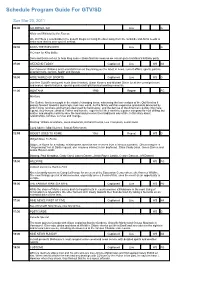 Program Guide Report
