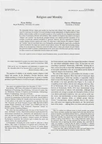 Religion and Morality