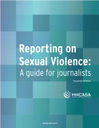 Reporting Sexual Assault: a Guide for Journalists