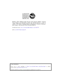 Script Doctors and Vicious Addicts: Subcul- Tures, Drugs, and Regulation Under the ’British System’, C.1917 to C.1960