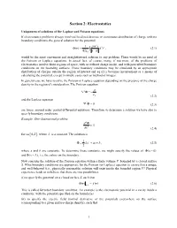 Section 2: Electrostatics