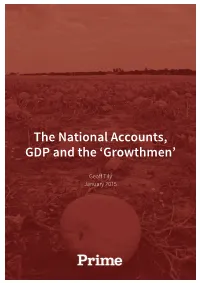 The National Accounts, GDP and the 'Growthmen'