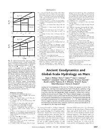 Ancient Geodynamics and Global-Scale Hydrology on Mars