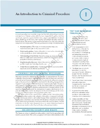CHAPTER 1 an Introduction to Criminal Procedure 3