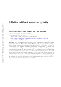 Inflation Without Quantum Gravity