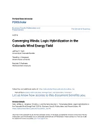 Logic Hybridization in the Colorado Wind Energy Field