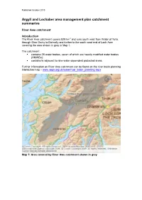 River Awe Catchment Summary