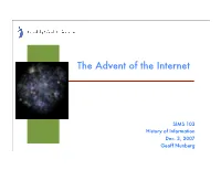The Advent of the Internet