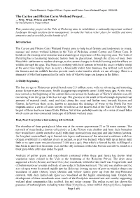 The Cayton and Flixton Carrs Wetland Project… …Why, What, Where and When? by David Renwick, Project Officer
