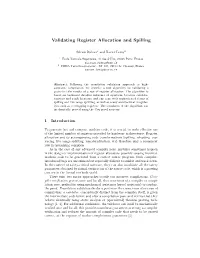Validating Register Allocation and Spilling