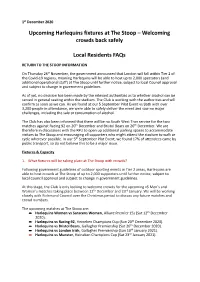 Welcoming Crowds Back Safely Local Residents Faqs