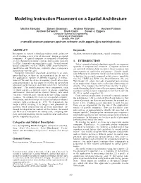 Modeling Instruction Placement on a Spatial Architecture