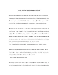 Praise for Brian Mcdonald and Invisible Ink