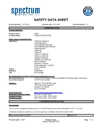 Safety Data Sheet