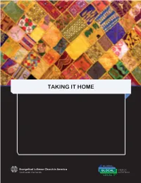 TAKING IT HOME Taking It Home, Table of Contents