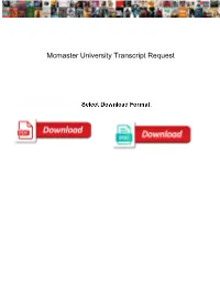 Mcmaster-University-Transcript-Request.Pdf