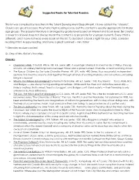 Suggested Books for Talented Readers This List Was Compiled By
