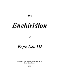 The Enchiridion of Pope Leo III