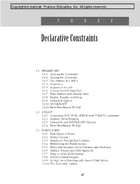Declarative Constraints