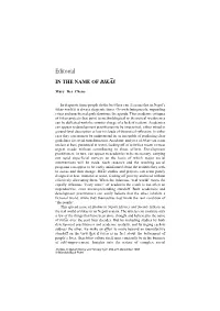 Editorial in the NAME of Bikasø