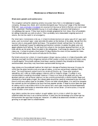 Maintenance of Bacterial Strains