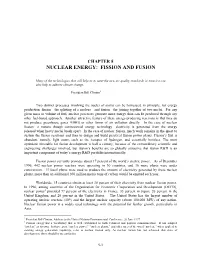 Nuclear Energy: Fission and Fusion