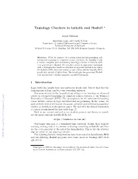 Tautology Checkers in Isabelle and Haskell ⋆