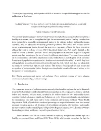 This Is a Pre-Copy-Editing, Author-Produced PDF of an Article Accepted Following Peer Review for Publication in Geoforum