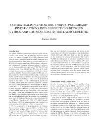 23 Contextualising Neolithic Cyrpus: Preliminary